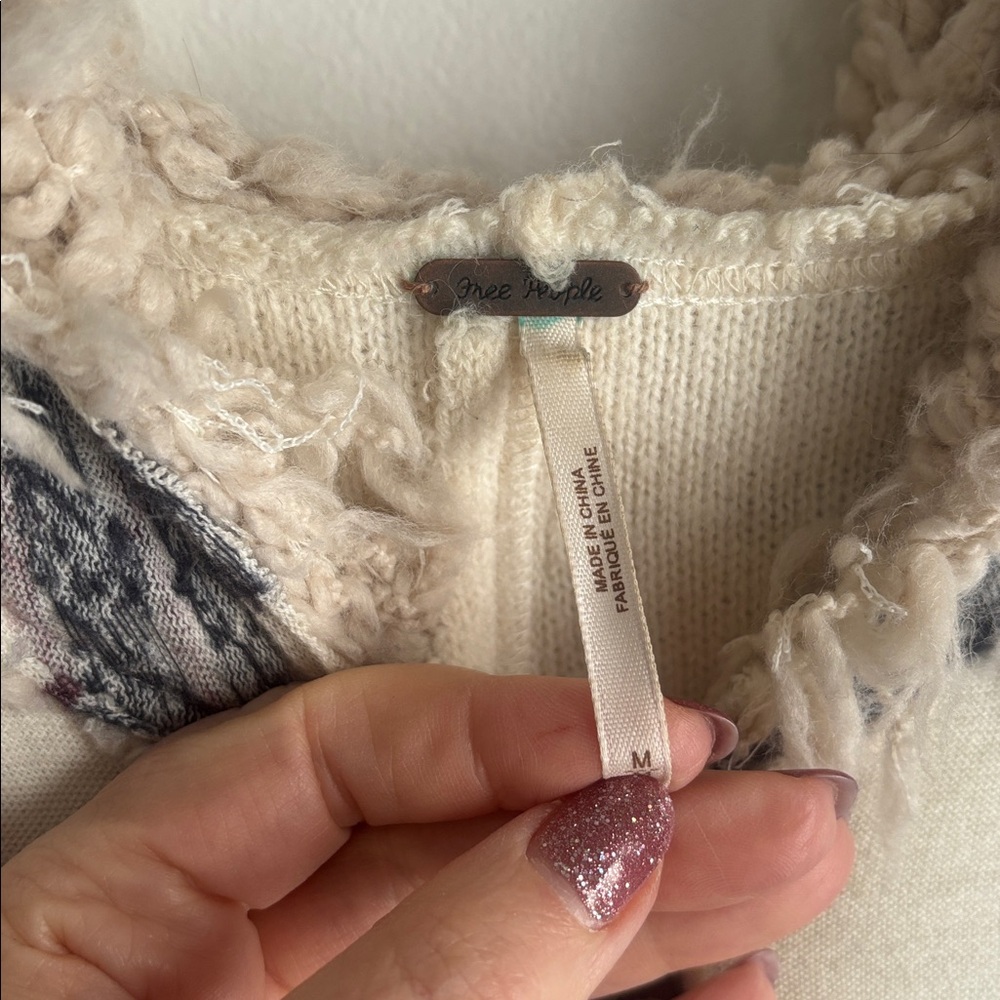 Free People | Nordic Knit Alpine Escape Long Zip Up Sz M - Picture 9 of 17